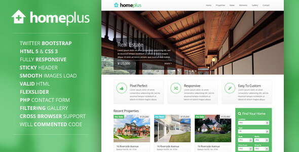 Homeplus Real Estate HTML Website Template