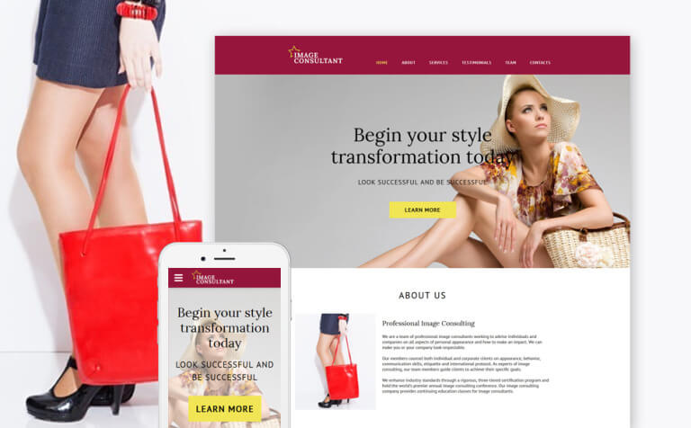 Image Consultant Fashion HTML Website Template