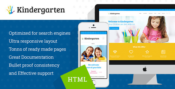 Kindergarten Art HTML Website Template