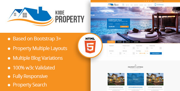 KodeProperty Real Estate HTML Website Template