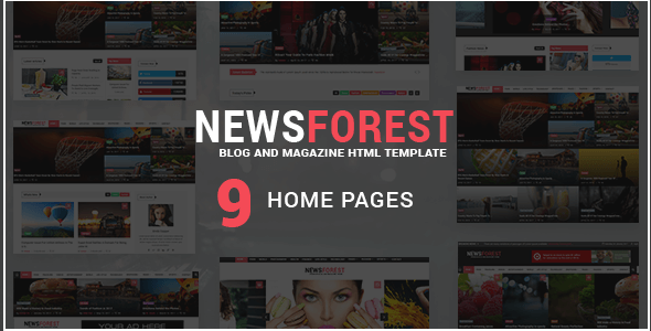 NewsForest Magazine HTML Website Template