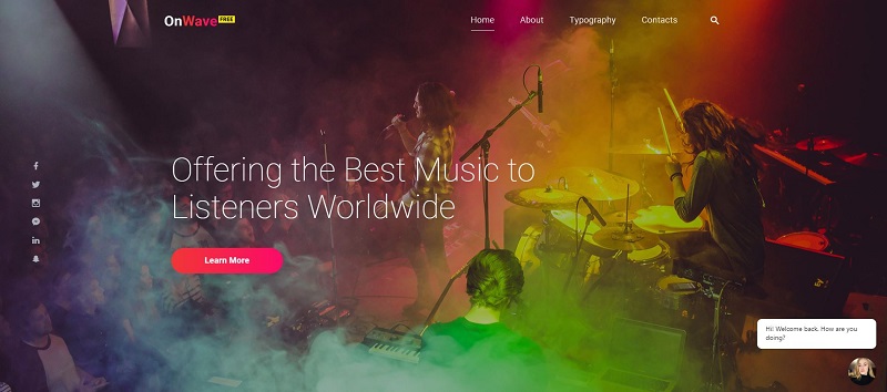 Onwave Free HTML Music Template