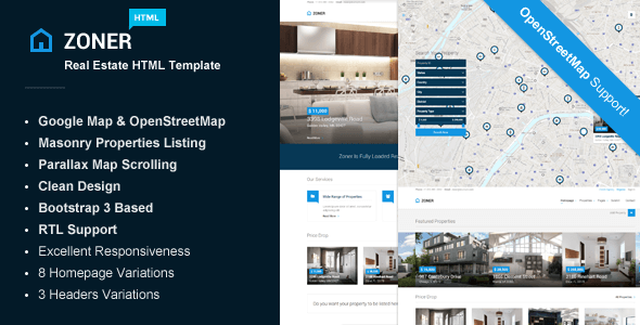 Zoner Real Estate HTML Website Template