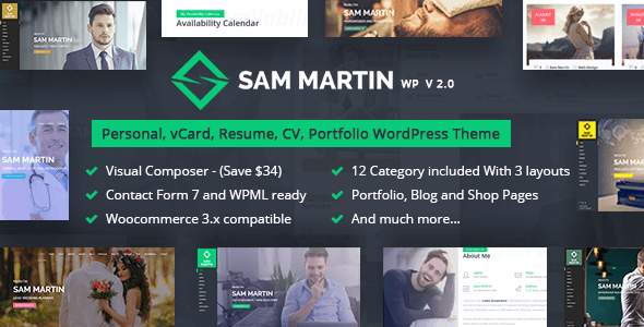 Sam Martin Resume WordPress Theme