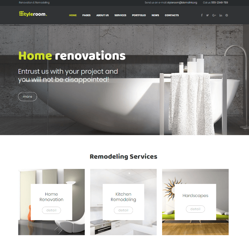 StyleRoom - House Renovation Responsive WordPress Theme