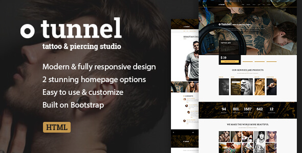 Tunnel Art HTML Website Template
