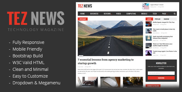 TezNews Magazine HTML Website Template