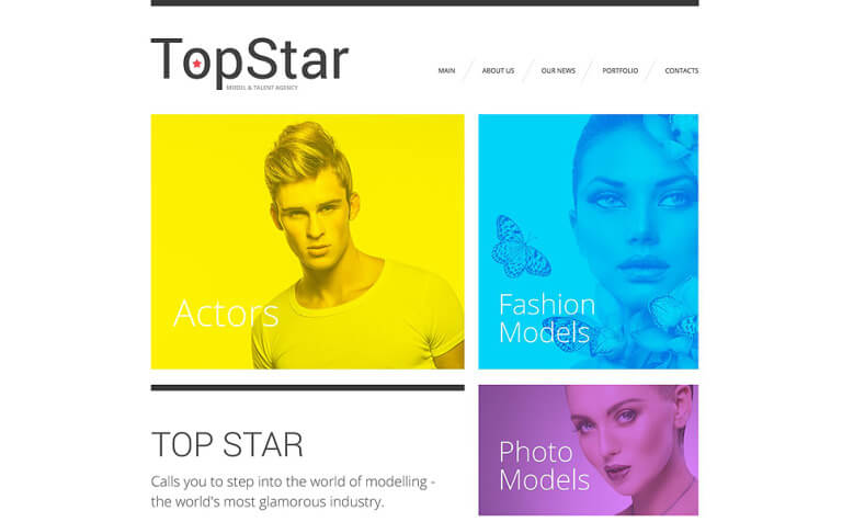 Top Star Fashion HTML Website Template