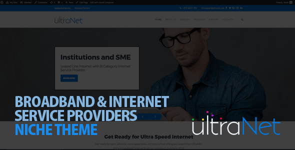 UltraNet Internet WordPress Theme