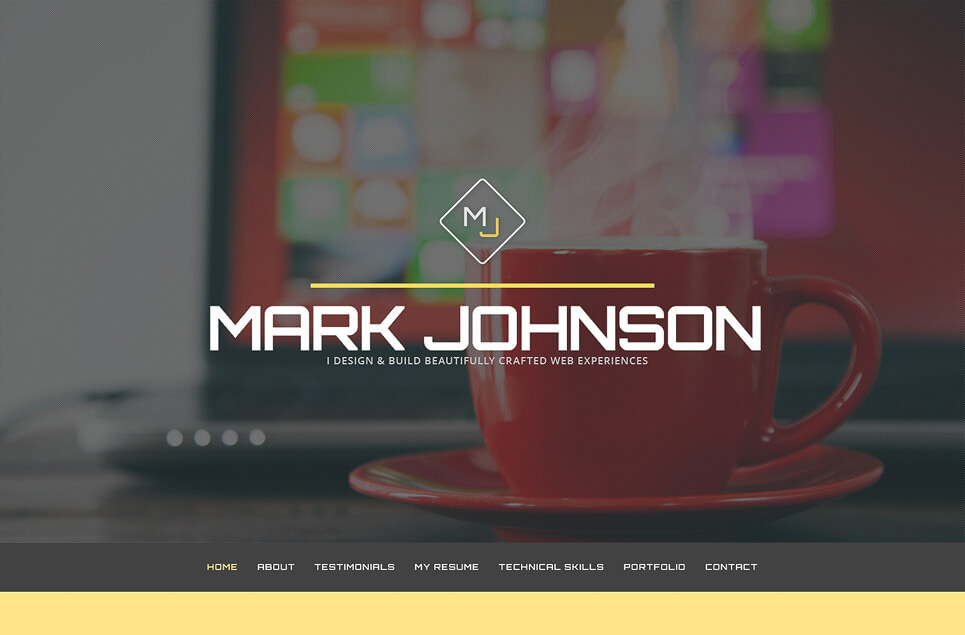 Web Designer Resume WordPress Theme