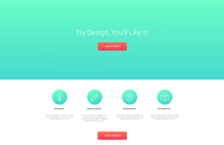 Zoom Single Page Template PSD