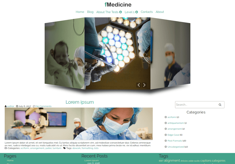 fMedicine: Free Health Medical WordPress Themes