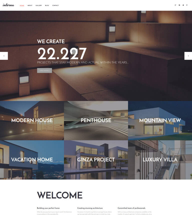 Interna Architect WordPress Theme