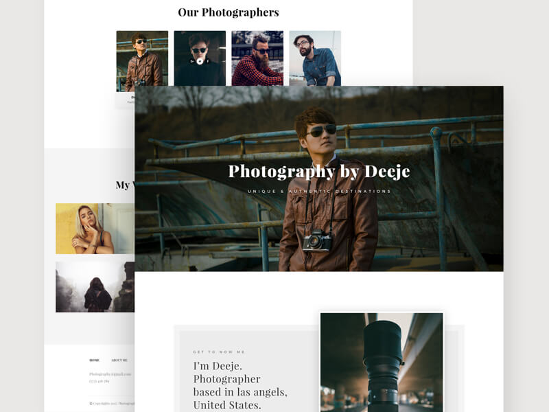 Photography PSD Template