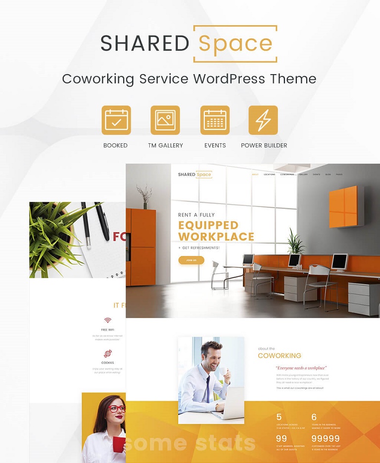 SharedSpace Parallax WordPress Theme