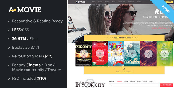 A.Movie Entertainment HTML Website Template