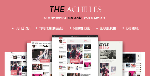ACHILLES Magazine PSD Website Template
