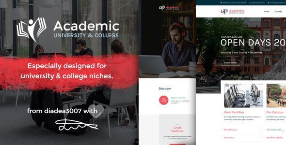 Academic Education PSD Website Template