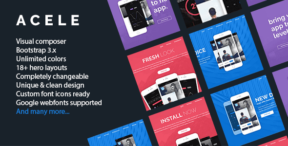 Acele App Showcase WordPress Theme