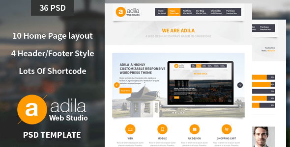 Adila Multipurpose PSD Website Template