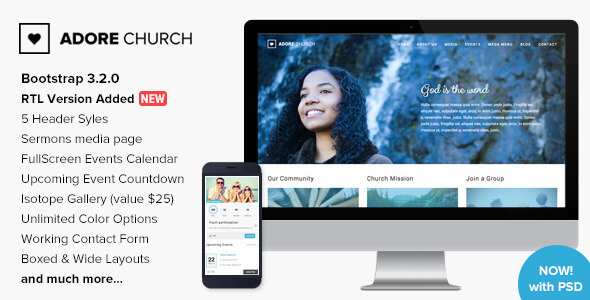 free html5 church website templates