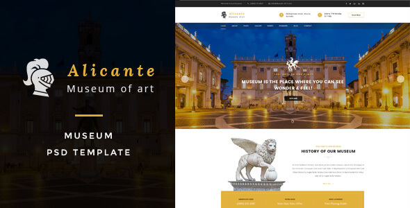 Alicante Art PSD Website Template