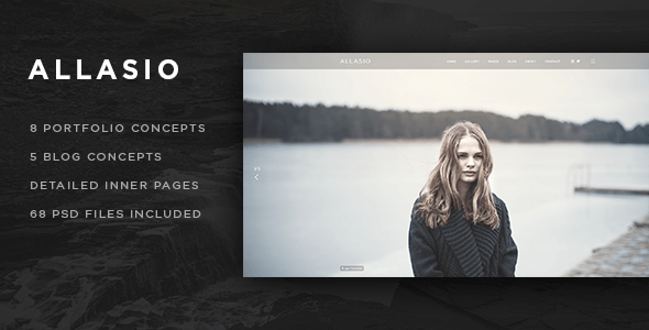 Allasio Photography PSD Website Template