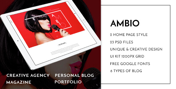Ambio Personal PSD Website Template