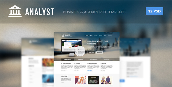 Analyst Business PSD Website Template
