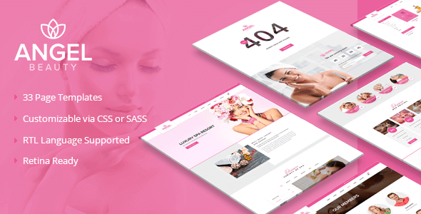 Angel Spa Salon HTML Website Template