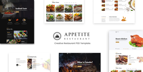 Appetite Restaurant PSD Website Template