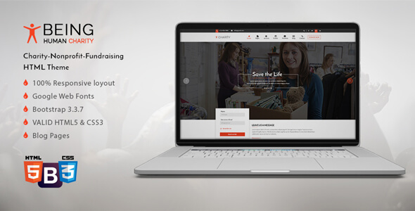 BeingHuman: Ngo HTML Website Template