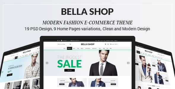 Bella Shop Fashion PSD Website Template