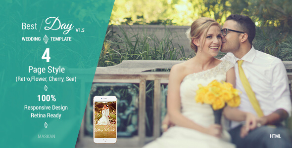 Best Day Wedding HTML Website Template