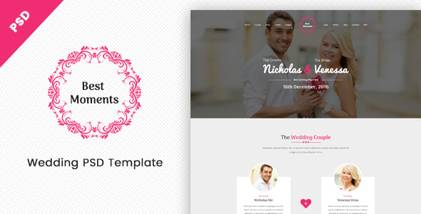 Wedding PSD Website Templates