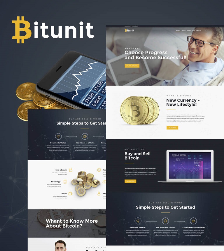 Bitcoin IT Company WordPress Theme