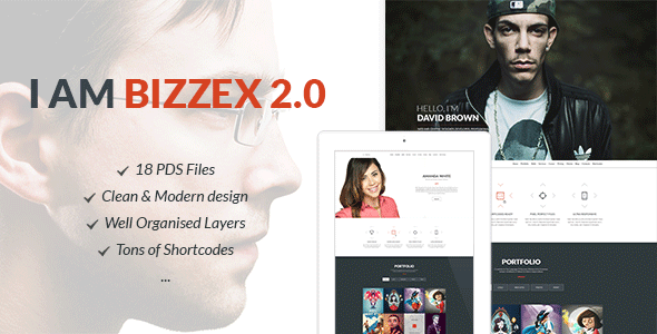 Bizzex Personal PSD Website Template