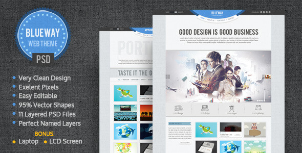 BlueWay Portfolio PSD Website Template