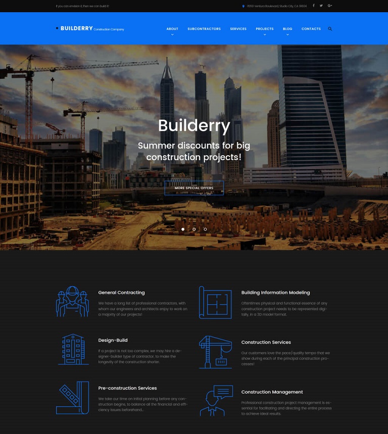 Builderry Construction WordPress Theme