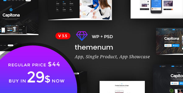 Capitona App Showcase WordPress Theme