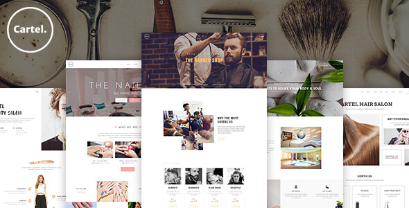 Cartel Spa Salon PSD Website Template