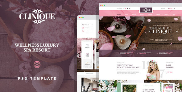 Clinique Spa Salon PSD Website Template