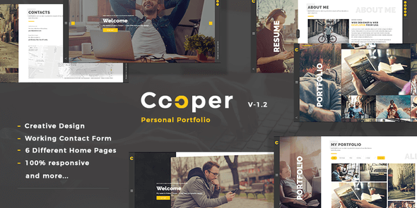 Cooper Personal HTML Website Template