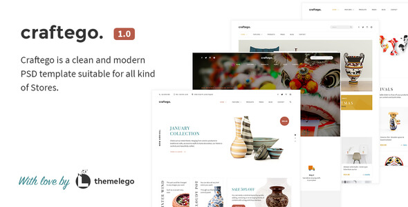 Craftego Art PSD Website Template