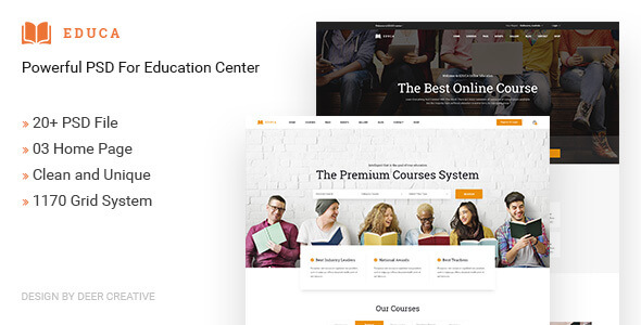 EDUCA Education PSD Website Template