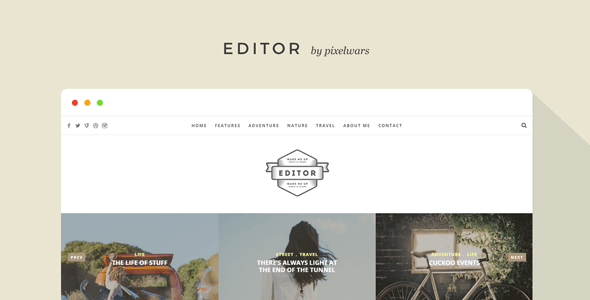 Editor Pinterest WordPress Theme