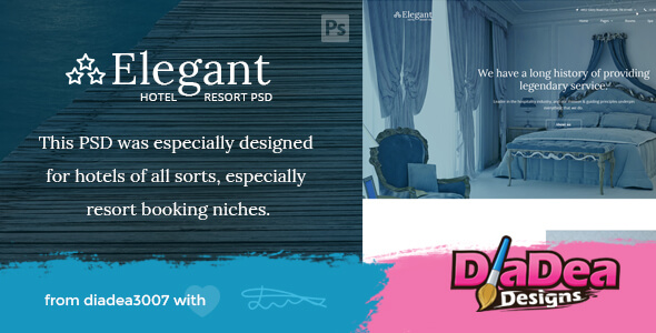 Elegant Hotel PSD Website Template