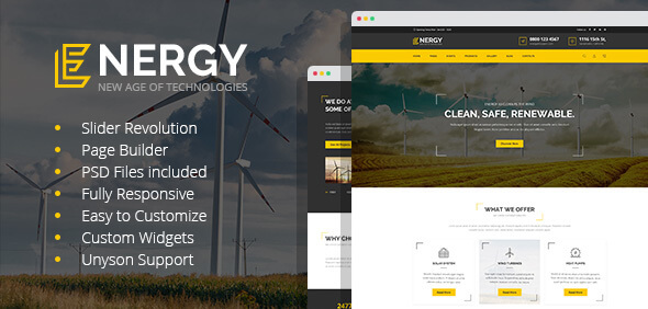 Energy Eco And Green WordPress Theme