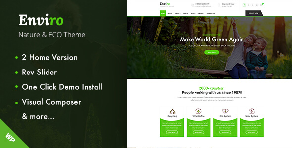 Enviro Eco And Green WordPress Theme