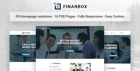 FINANBOX Corporate PSD Website Template